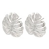 Brass Stud Earring Findings KK-Z099-04P-03-1