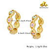S925 Sterling Silver Evil Eye Hoop Earrings JF1110-1-2