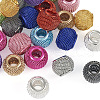  24Pcs 12 Style Hollow Spray Painted Iron European Beads IFIN-TA0001-62-2