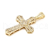 Brass Micro Pave Cubic Zirconia Pendants KK-U058-14G-2