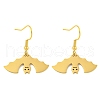 Halloween Theme 304 Stainless Steel Dangle Earrings for Women EJEW-F338-05G-1
