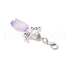 Angel Glass Pearl Round Bead Pendant Decorations HJEW-JM03334-5