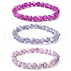 Star Cut Round Glass Bead Stretch Bracelets for Women BJEW-JB09482-1