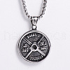 Retro Fashion Punk Stainless Steel Fitness Dumbbell Pendant Necklaces for Men LA3706-2