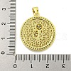 Rack Plating Brass Micro Pave Clear Cubic Zirconia Pendants KK-B091-47G-3