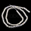 Electroplate Transparent Glass Beads Strands GLAA-C029-02A-09-3