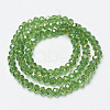 Electroplate Transparent Glass Beads Strands EGLA-A034-T6mm-H01-2