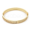 Brass Micro Pave Clear Cubic Zirconia Hinged Bangles for Women BJEW-K274-11G-4