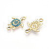 Alloy Rhinestone Connector Charms ALRI-T011-01-2