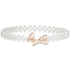 CRASPIRE 1Pc Acrylic Pearl Braided Stretch Chain Belts AJEW-CP0008-12A-1