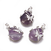 Natural Amethyst Pendants X-G-K296-B08-1