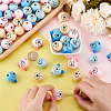   80Pcs 10 Styles Natural Wood European Beads WOOD-PH0002-75-3