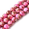 Dyed Natural Magnesite Beads Strands G-L617-D01-8mm-06-2