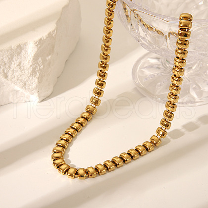 Stainless Steel Rectangle Link Chain Necklaces PW1815-2-1