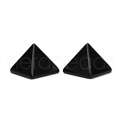 Natural Obsidian Orgonite Pyramid Display Decorations G-C186-07K-1