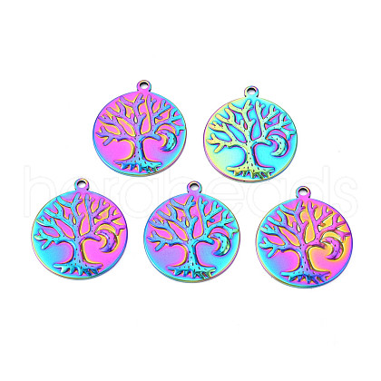 Ion Plating(IP) 201 Stainless Steel Pendants STAS-T063-186M-1