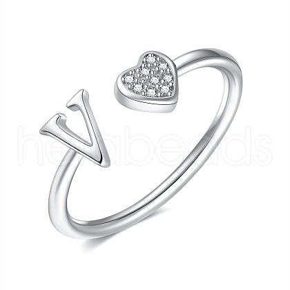 Adjustable Brass Rhinestone Cuff Rings for Women FS-WGEAD33-22-1