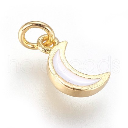 Enamel Brass Charms KK-G364-16G-01-1