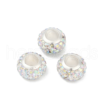 Alloy Rhinestone Clay Pave Beads ALRI-D300-03S-07-1