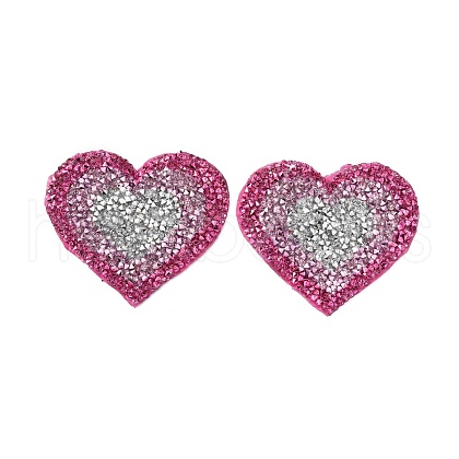 Heart Hotfix Rhinestone DIY-WH0308-193C-1