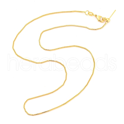 Brass Box Chains Necklaces KK-A191-02G-1