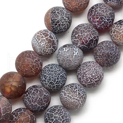 Natural Weathered Agate Bead Strands G-S237-14mm-11-1