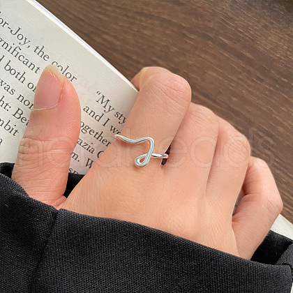 S925 Stainless Steel Cuff Rings for Women FS-WG79458-05-1
