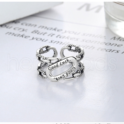 925 Sterling Silver Adjustable Cuff Rings FS-WG8C750-02-1