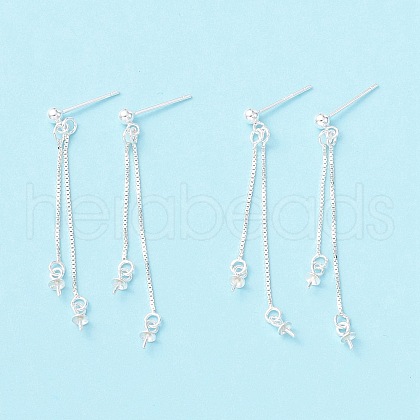 925 Sterling Silver Stud Earring Findings STER-P047-11A-S-1