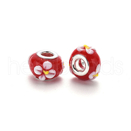 Handmade Lampwork European Beads LPDL-N001-040-B02-1