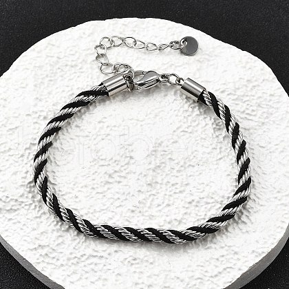 304 Stainless Steel Nylon Cord String Bracelets BJEW-Z124-01P-1