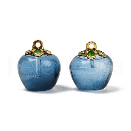 Transparent Glass Apple Pendants X1-DGLA-E004-16I-1
