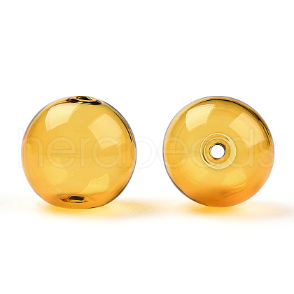 Transparent Blow High Borosilicate Glass Globe Beads X-GLAA-T003-09C-1