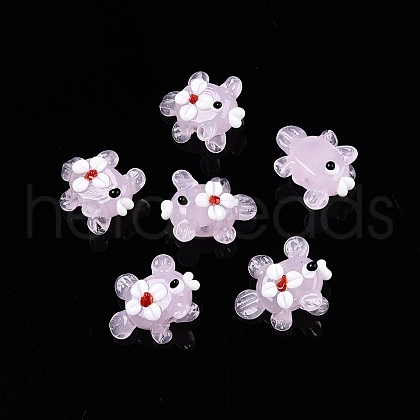 Handmade Lampwork Bumpy Beads Strands LAMP-T021-25B-1