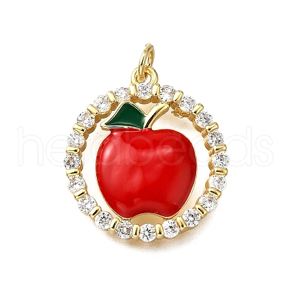 Brass Enamel Pendants KK-B136-04G-02-1