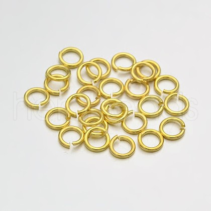 Brass Open Jump Rings KK-E647-17G-4mm-1