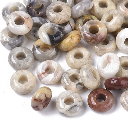 Natural Crazy Agate European Beads X-G-Q503-10-1