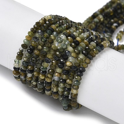 Natural Green Tourmaline Beads Strands G-RM241221-O13-1
