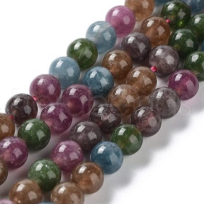 Dyed Natural Malaysia Jade Beads Strands G-G021-01A-02-1