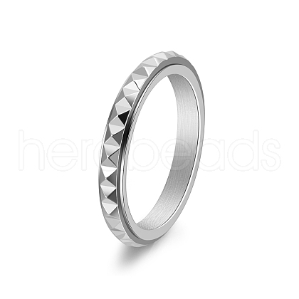 Rotatable Version Korean StyleRotatable Stainless Steel Finger Ring for Men PW-WGAB2A4-01-1