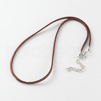 Faux Suede Cord Necklace Making MAK-L007-02B-1