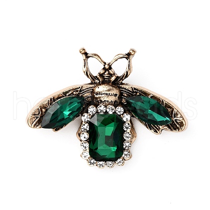 Rhinestone Bee Brooch Pin JEWB-WH0022-61A-1