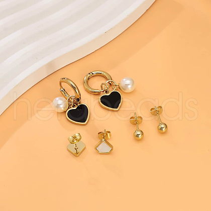 3 Pairs Elegant Stainless Steel Earring Sets OF1161-3-1