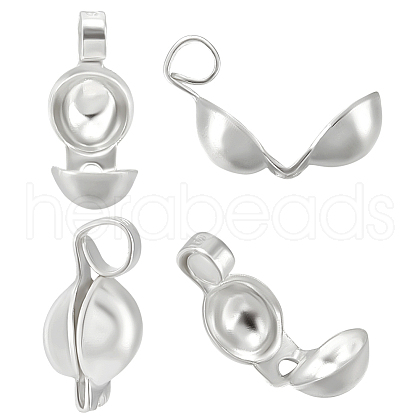 Beebeecraft 20Pcs 925 Sterling Silver Bead Tips STER-BBC0007-85-1