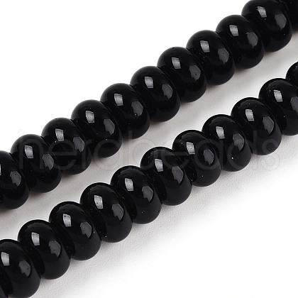 Opaque Spray Painted Glass Beads GLAA-ZX008-8mm-18F-1