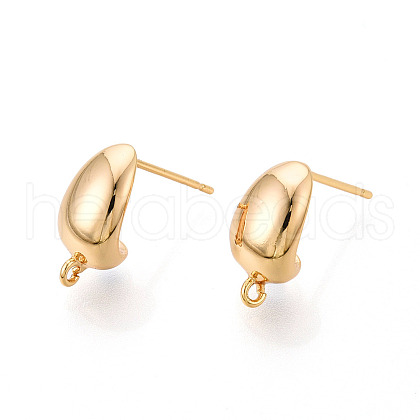 Brass Stud Earring Findings KK-N263-25G-1