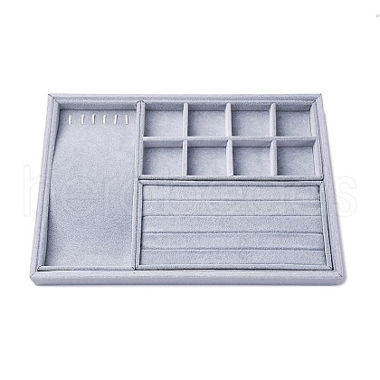 Removable Velvet Jewelry Organizer Display Trays for Earrings Necklaces Rings CON-R030-04A-1