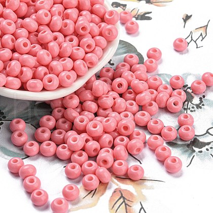 Imitation Jade Glass Seed Beads SEED-Z001-A-B15-1