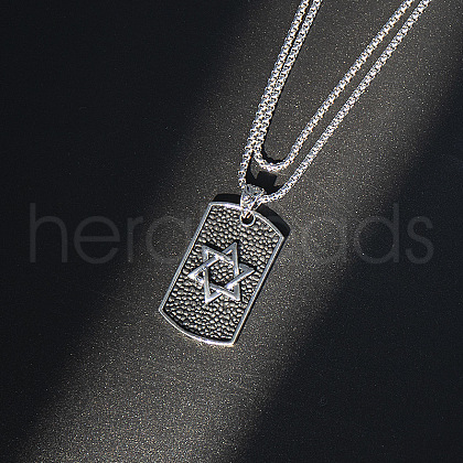 Alloy Pendant 201 Stainless Steel Chain Necklaces for Men FS-WG147E5-09-1