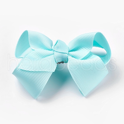 Grosgrain Bowknot Alligator Hair Clips PHAR-WH0002-A06-1
